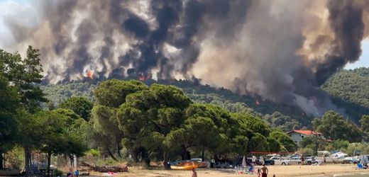 Griechenland: Waldbrände gefährden Tourismusorte