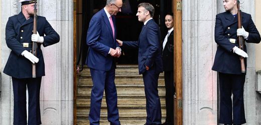 Emmanuel Macron bei Friedrich Merz in Berlin: Immerhin kein Fischbrötchen