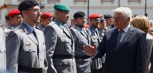 Frank-Walter Steinmeier in Litauen: Diesmal freut sich der Bundespräsident über die deutschen Soldaten