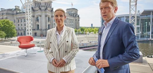 Alice Weidel: TV-Gespräch mit AfD-Chefin geht in Demo-Lärm fast unter
