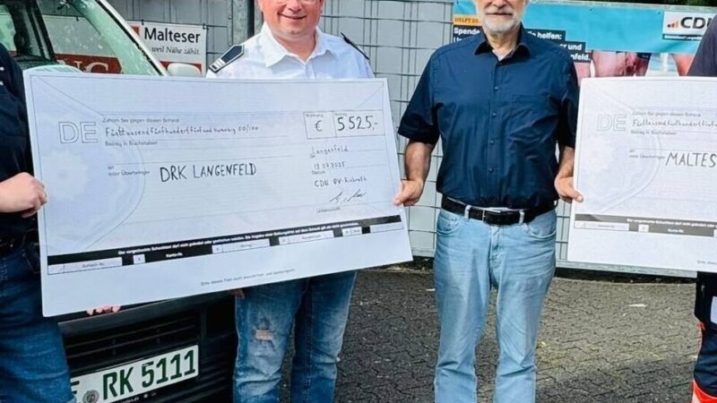 Für Malteser und DRK in Langenfeld: Beim Spendenlauf in Richrath kamen mehr als 11.000 Euro zusammen