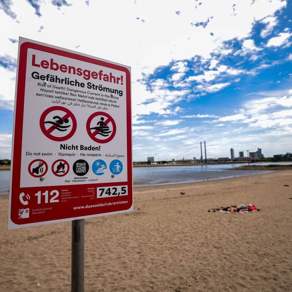 Nach weiterem Todesfall: Behörden streiten über Badeverbot im Rhein in Düsseldorf