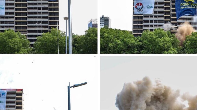 Marodes Hochhaus in Duisburg: Der „Weiße Riese“ ist Geschichte