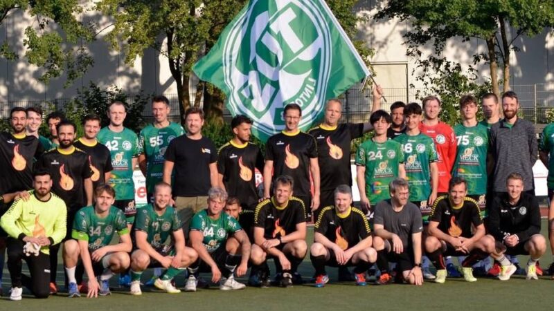 Handballer gegen Fußballer: Klauses Hattrick zum Sieg des TuS 08 über die Bomberos