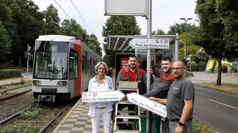 Engagement für Kinder in Düsseldorf: Die Rheinbahn setzt Zeichen für Kinder