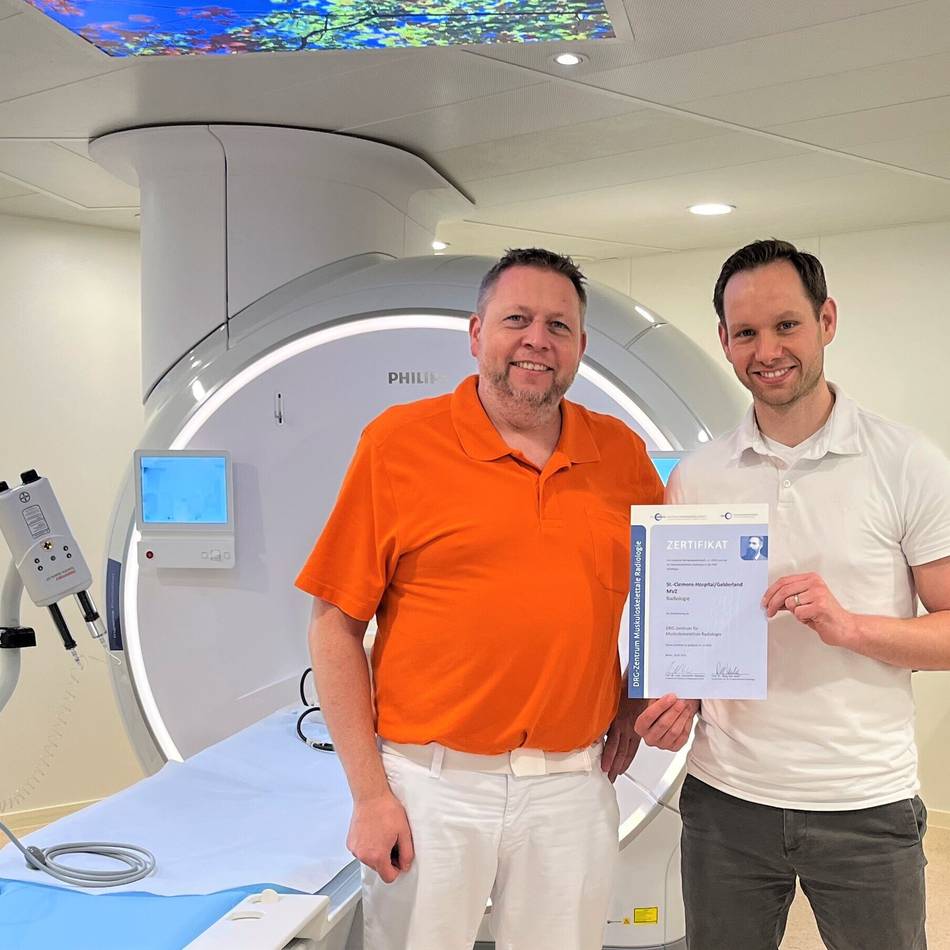 Bildgebung von Gelenken und Muskeln: Radiologie am Clemens-Hospital ausgezeichnet