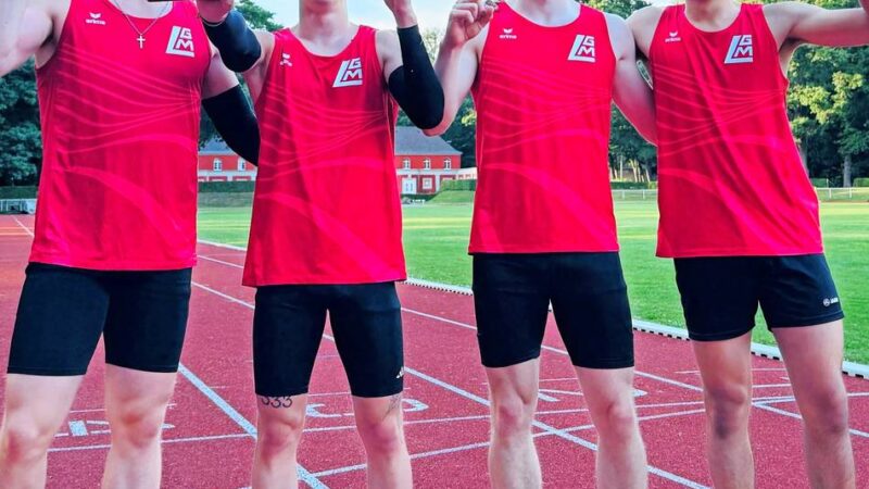 Nachwuchssprinter qualifizieren sich: U20-Sprintstaffel der LG Mönchengladbach darf zur DM fahren