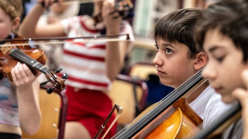 Monheim: Orchesterklasse des Otto-Hahn-Gymnasiums probt für Auftritt bei Triennale