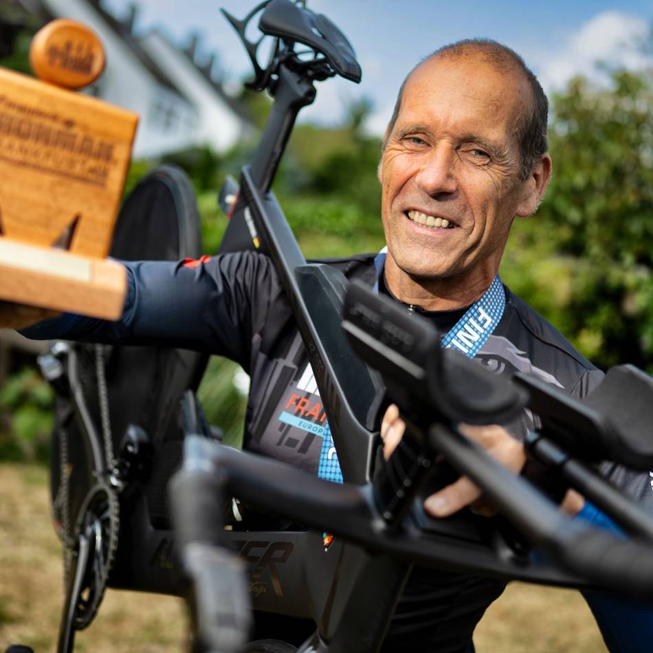In der Altersklasse U60: Monheimer Peter Lohmann ist Ironman-Europameister