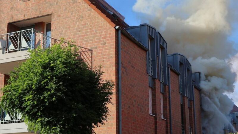 Feuerwehreinsatz am Freitagabend: Rauchsäule über der Stadt – Katze stirbt bei Wohnungsbrand in Grevenbroich