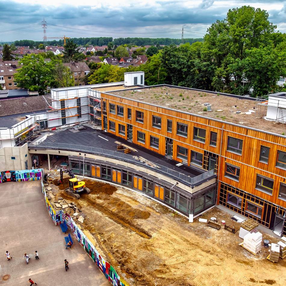 Armin-Maiwald-Schule Monheim: Erster Neubau-Abschnitt ist nach den Sommerferien fertig