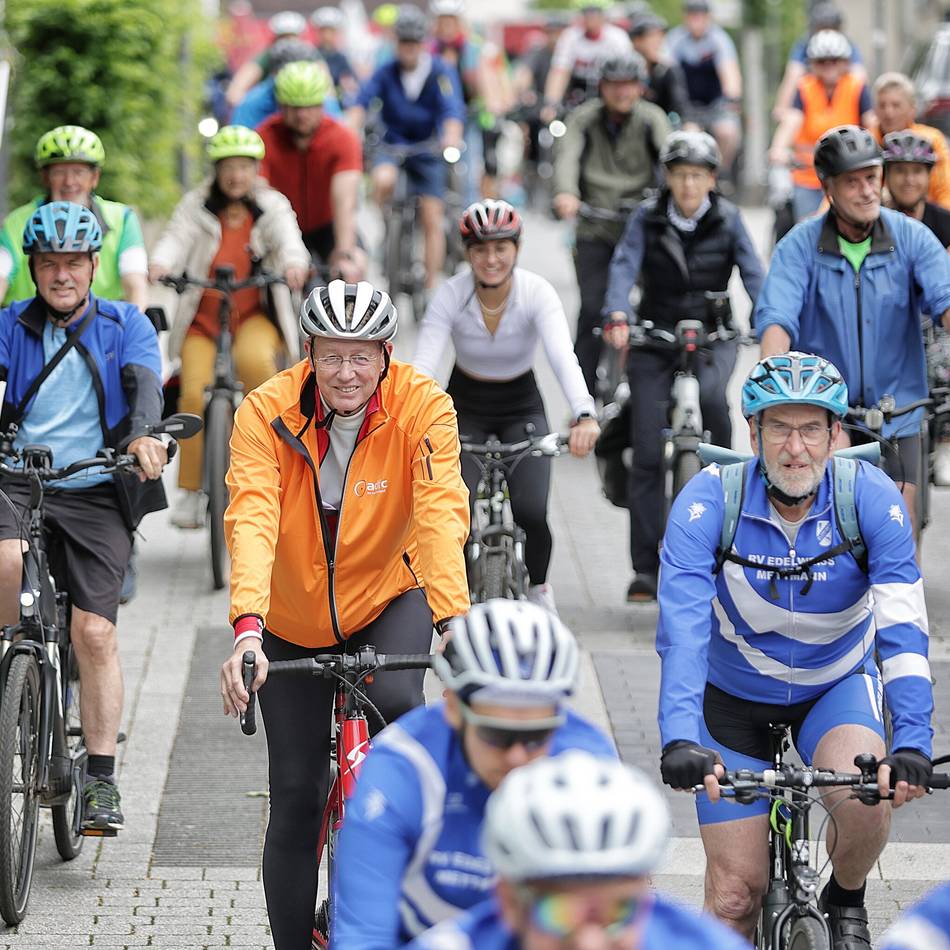 In die Pedale treten in Mettmann: Mettmann radelt auf den zweiten Platz im Kreis