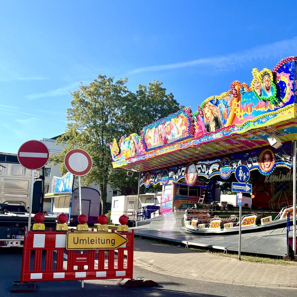 Schützenfest in Rheinberg: Ab Mittwoch gibt es Sperrungen wegen Kirmesaufbau