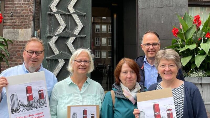 Bauvorhaben in Düsseldorf: „Bezahlbarer Wohnraum statt Bürotürme“ – Bürgerinitiative übergibt 1254 Unterschriften