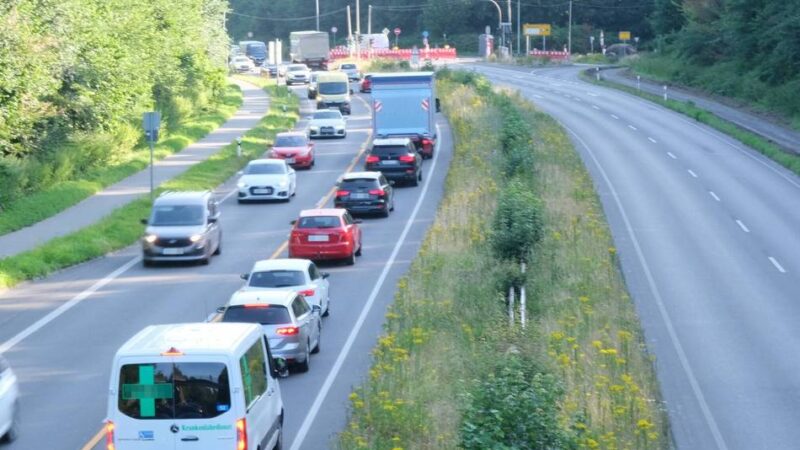 Jetzt noch enger: Die Staustelle von Mönchengladbach