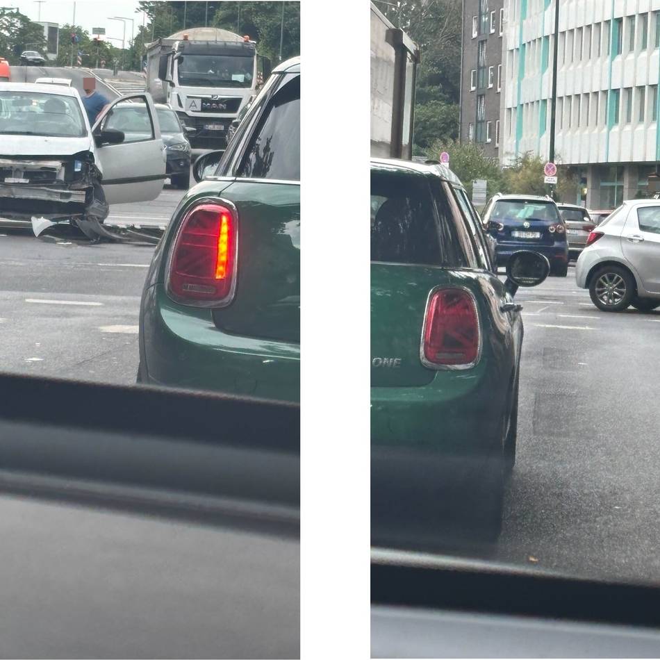 Unfall in Düsseldorf-Flingern: Zwei Verletzte bei Frontalzusammenstoß