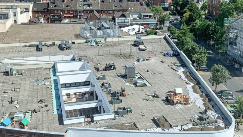 Ungewöhnlicher Kita-Bau in Grevenbroich: Hier wird das Parkdeck einer Shopping-Mall zum Kinderparadies