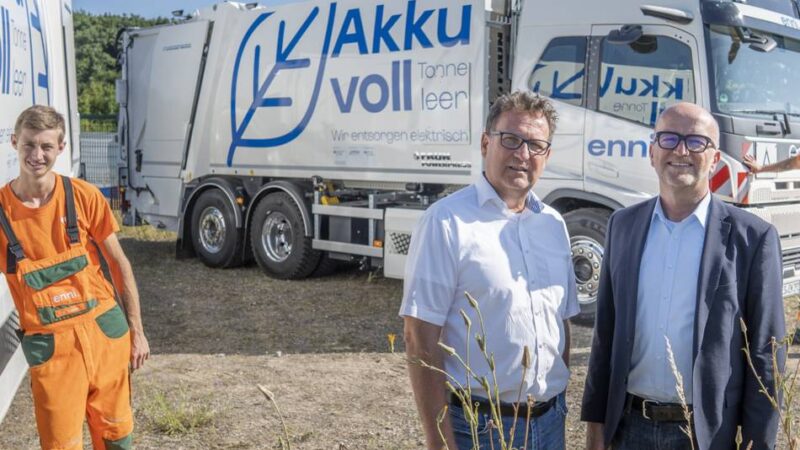 Müllabfuhr in Moers: Neue E-Lkw fahren ohne Motorengeräusche und emissionsfrei