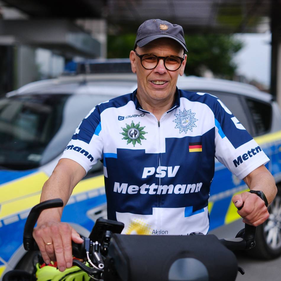 Polizist Frank Eigelshofen: Radfahren für den guten Zweck