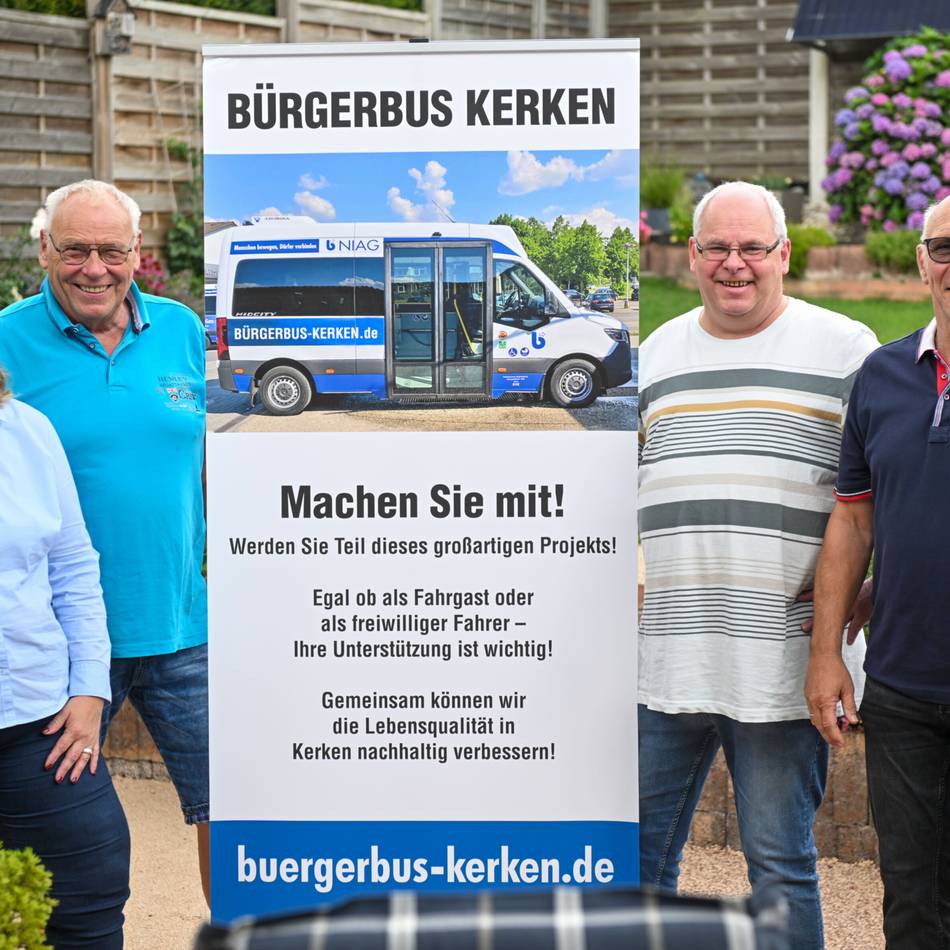 Projekt nimmt Fahrt auf: Kerkener Bürgerbusverein will „pünktlicher sein als der RE 10“