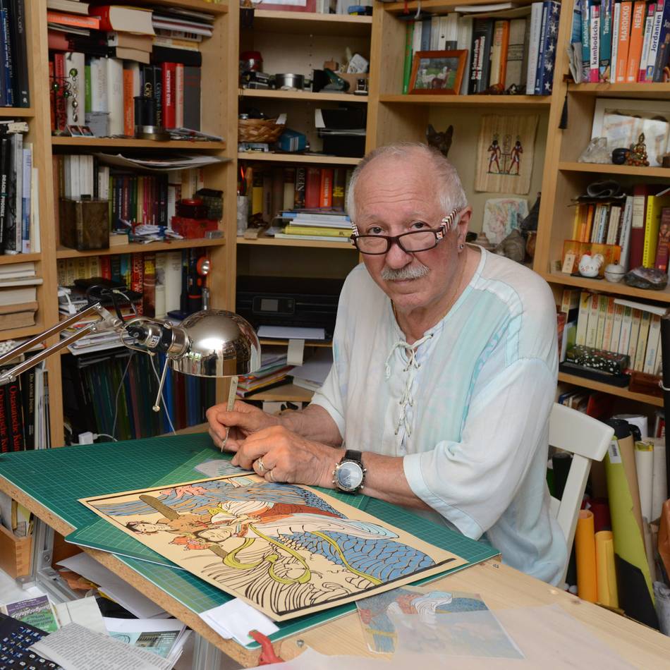 Kaarster Künstler nutzt besondere Technik: „Es gibt nur Stille und Papier“