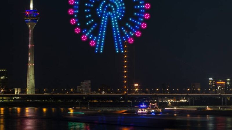 Rheinkirmes 2025 in Düsseldorf: Von wo man die Drohnen-Show am besten sehen kann