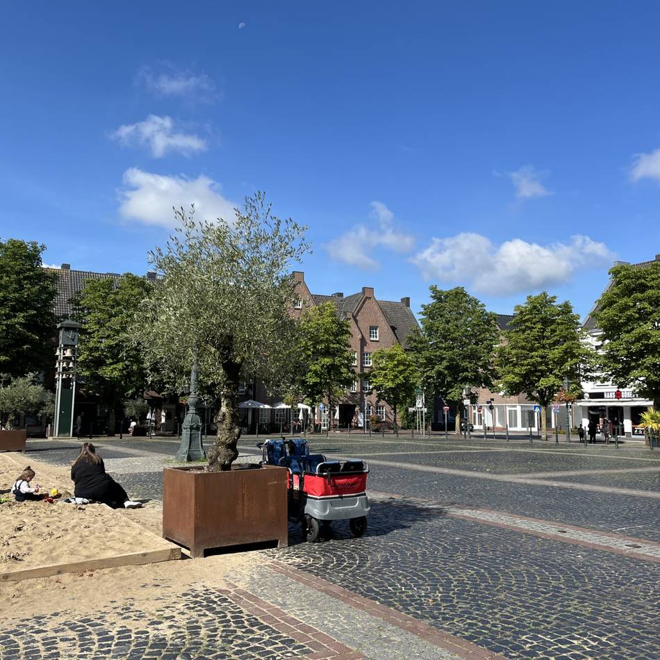Autofreier Markt in Goch: Im Sand spielen möglich bis 7. September