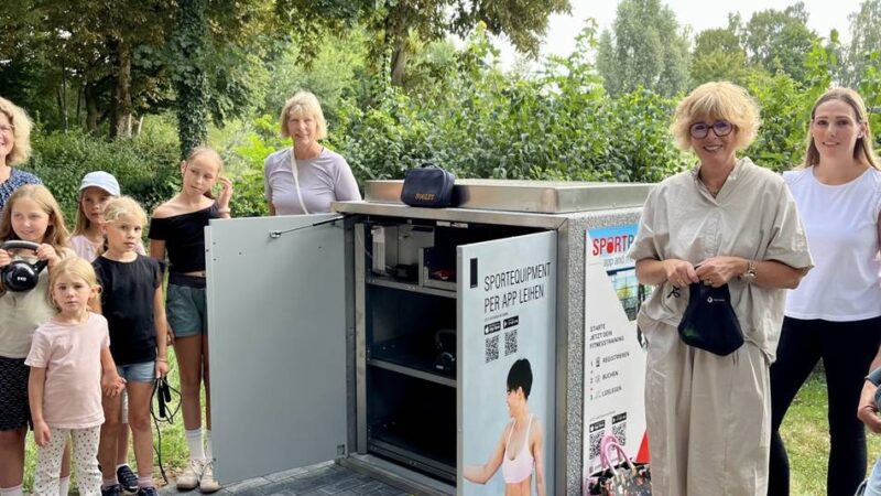 Für alle Bürger nutzbar: App öffnet Kalkarern die Sportbox im Park