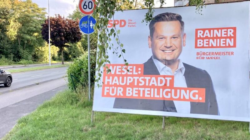Kommunalwahlkampf in Wesel: Verstoß gegen Ehrenkodex? – Ärger über vorzeitig aufgestellte Wahlwerbung