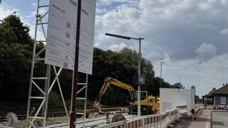 Bauarbeiten für zwei Millionen Euro: Xantens Bahnsteig wird höher gelegt und verlängert