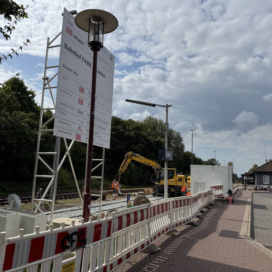 Bauarbeiten für zwei Millionen Euro: Xantens Bahnsteig wird höher gelegt und verlängert