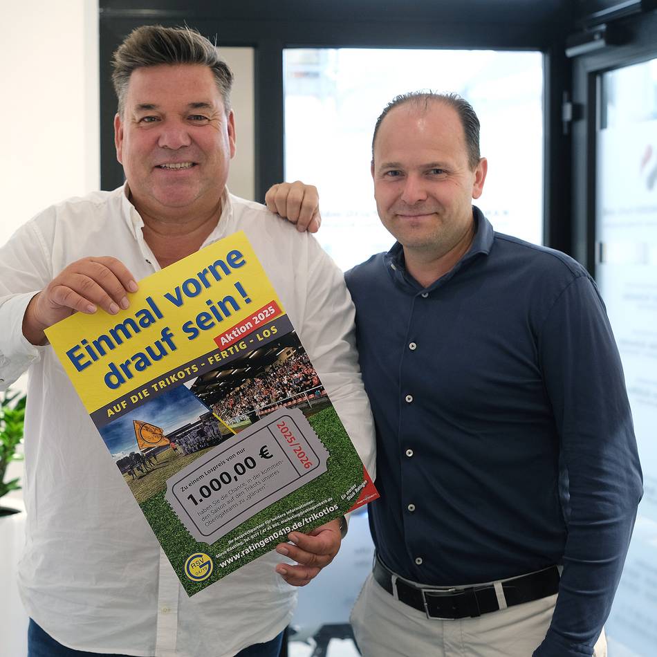 Entscheidungen am 8. August: Ratingen 04/19 setzt auf die bewährte Trikotverlosung