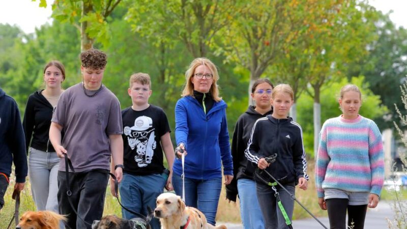 Rheinberger Gymnasiasten im Kamp-Lintforter Tierheim: Tierischer Projekttag mit einer Geldspende von Schülerinnen