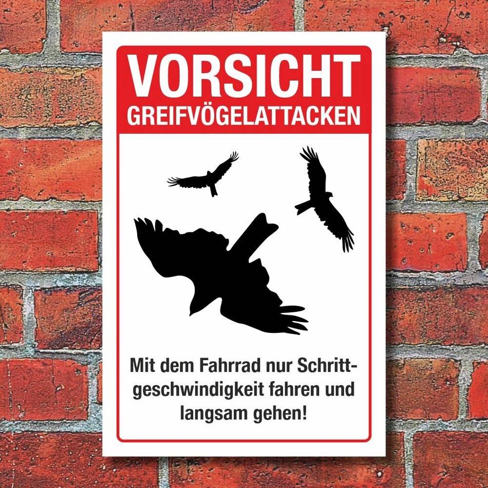 Greifvogel-Angriffe in Hückeswagen: Schilder warnen in Mickenhagen vor Mäusebussard-Attacken