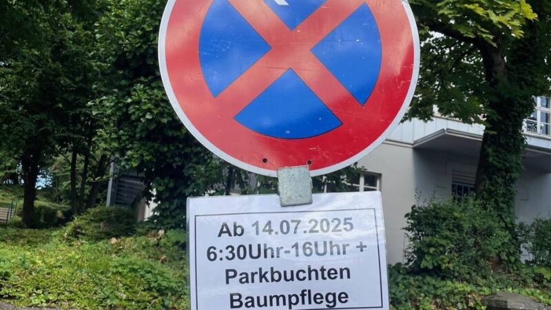 Parken in Wernelskirchen: Parkplätze wegen Baumpflegearbeiten gesperrt