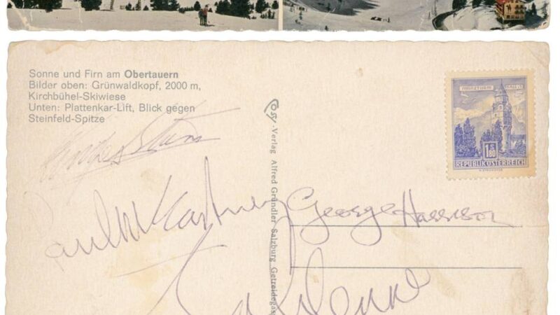 Bei einer Auktion in Neuss: Beatles-Autogrammkarte für Tausende Euro versteigert