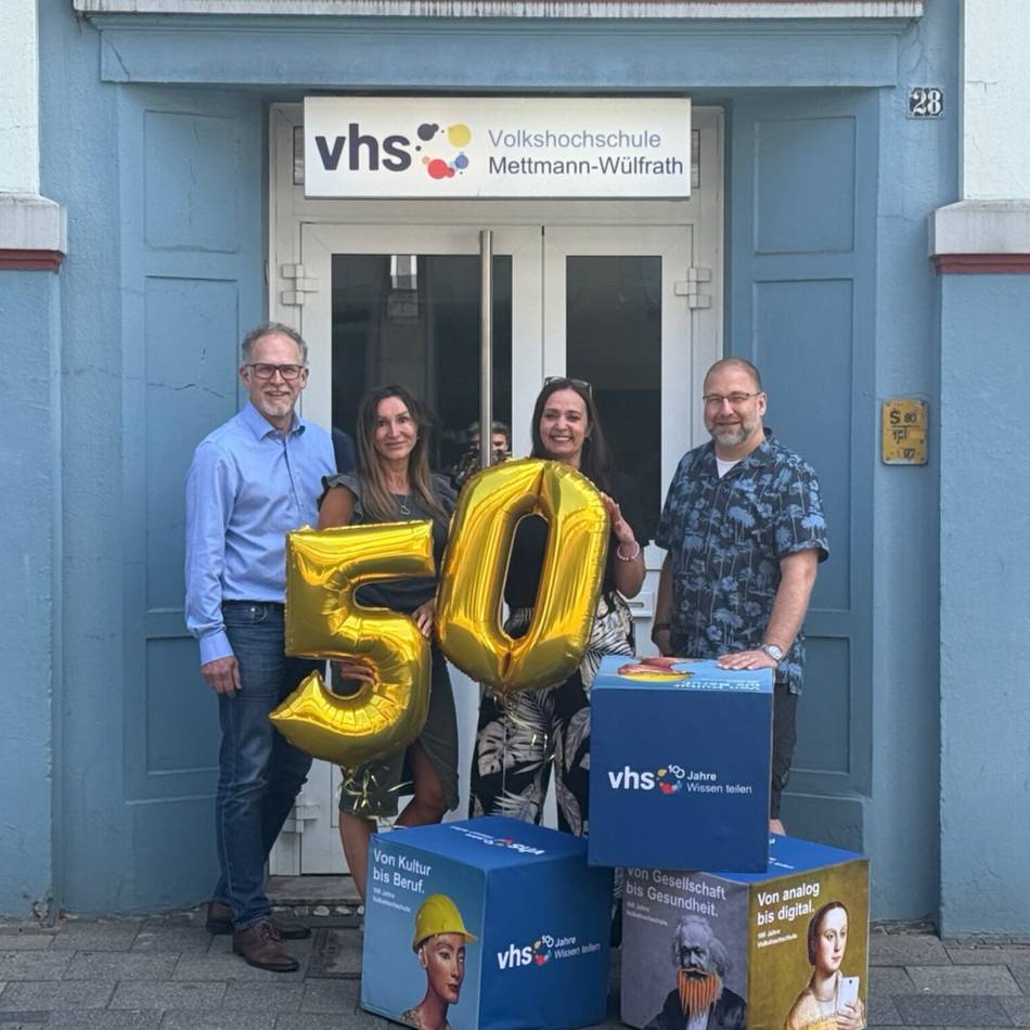 50 Jahre Volkshochschule Mettmann-Wülfrath: „Wir fühlen uns unserer VHS sehr verbunden“