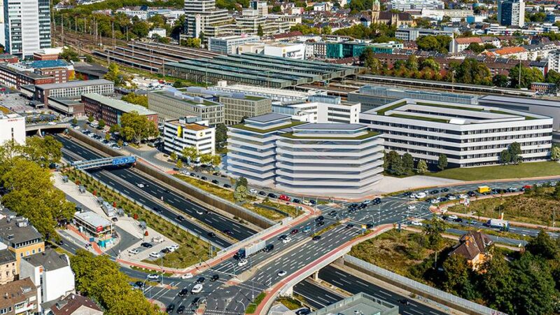 Bürogebiet am Duisburger Hauptbahnhof: Im Quartier 1 sind nur noch Restflächen frei