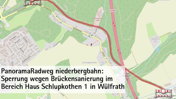 Panoramaradweg gesperrt: Brücke wird saniert
