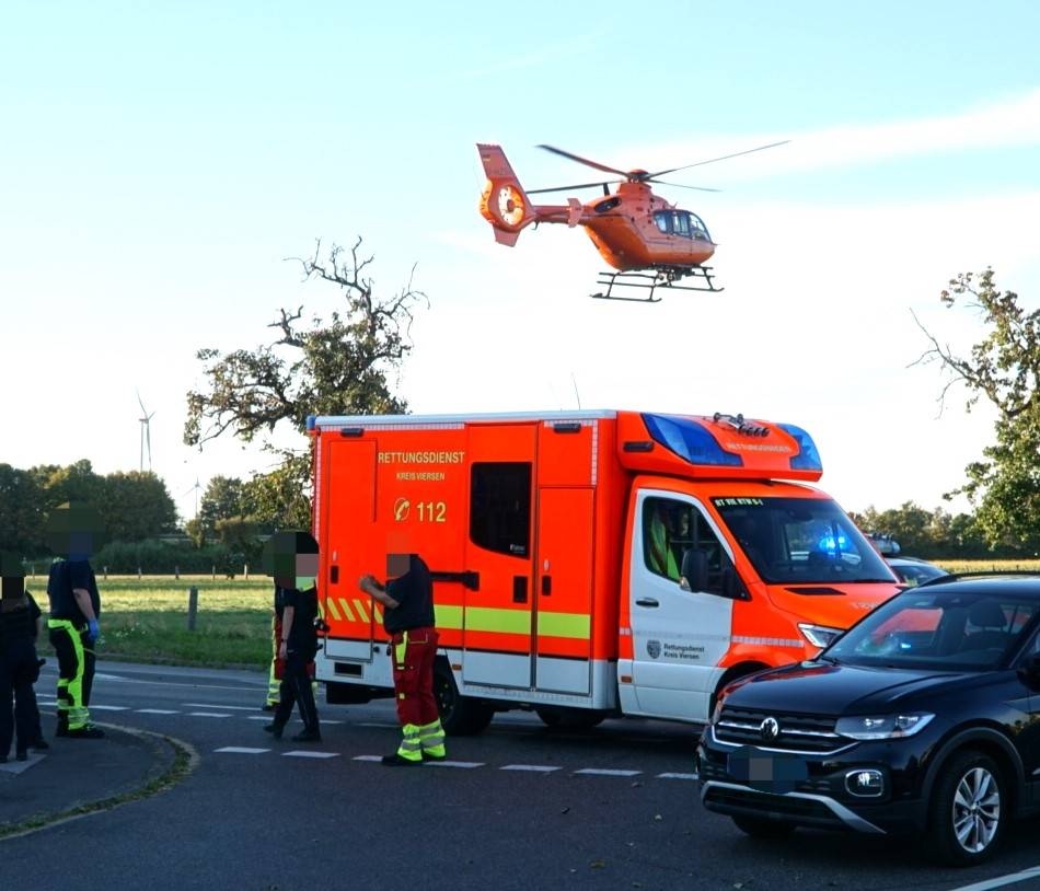 Unfall in Schwalmtal: Fahrradfahrer lebensgefährlich verletzt