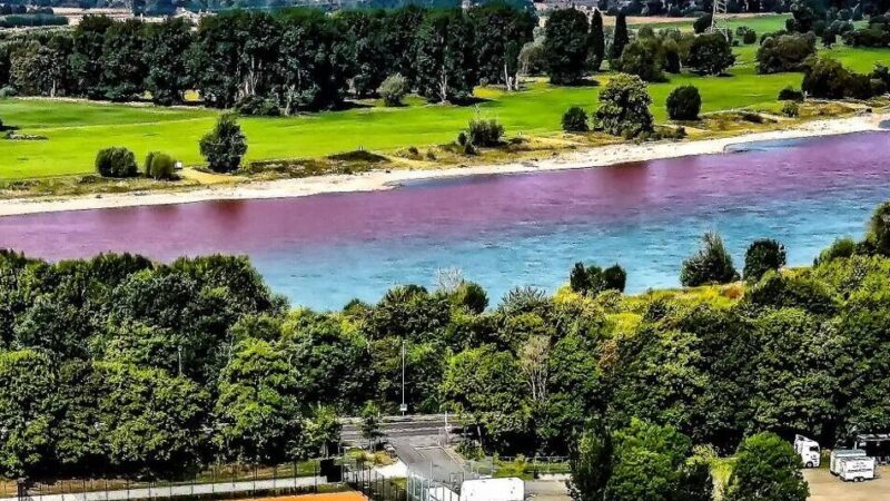 Keine Gefahr für die Umwelt: Warum der Rhein in Monheim heute rot ist