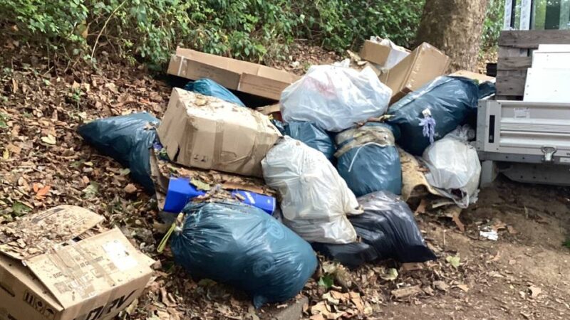 Umweltsünder in Mönchengladbach: Entsorger wirft Müll einfach auf eine Böschung