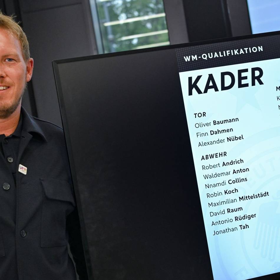 Kader steht fest: Nagelsmann holt drei Neulinge – ohne Sané in die WM-Quali
