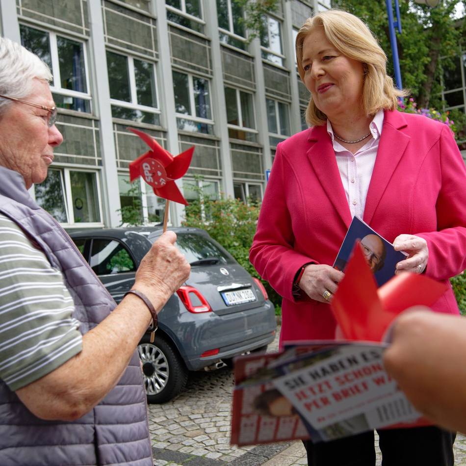 Bärbel Bas trifft Bürger in Duisburg: „Auf die blöden Sprüche der Blauen fallen wir nicht rein“