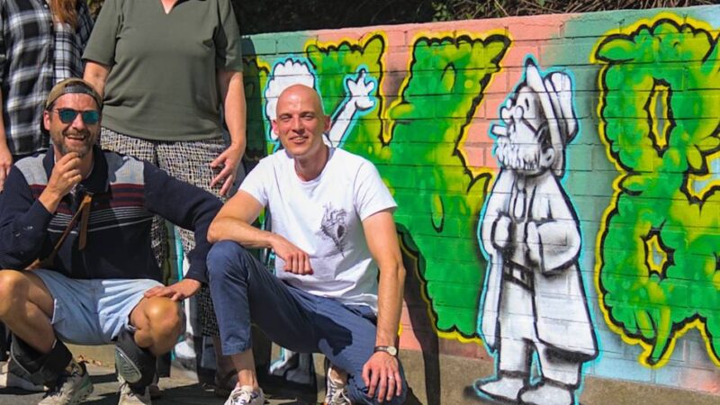 Projekt in Moers: Wandbild zeigt, warum Menschen Meerbeck mögen