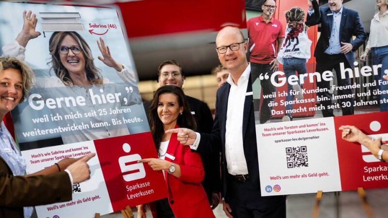 Kampagne der Sparkasse Leverkusen: „Gerne hier, weil..“