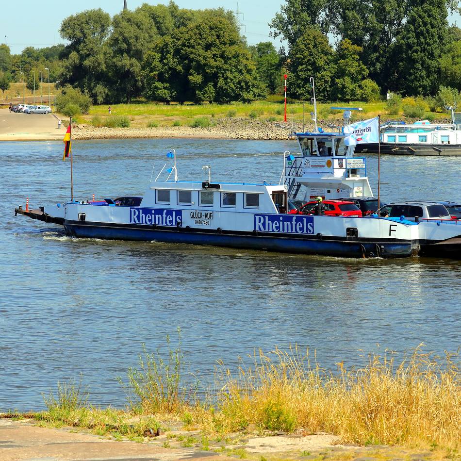 Rheinfähre Rheinberg-Duisburg: Rheinfähre ist am Dienstag wegen Reparatur außer Betrieb