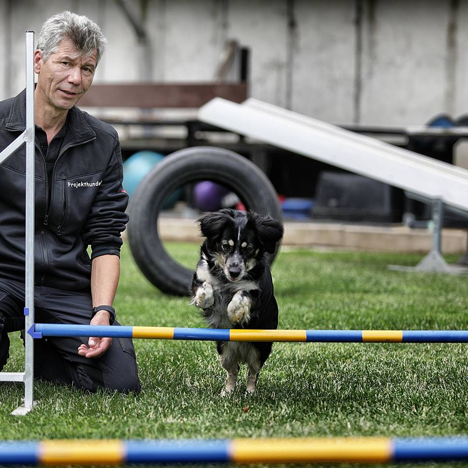 Projekthunde zu Gast beim Bürgerstammtisch Metzkausen: „Bei uns werden Hunde und Halter ausgebildet“