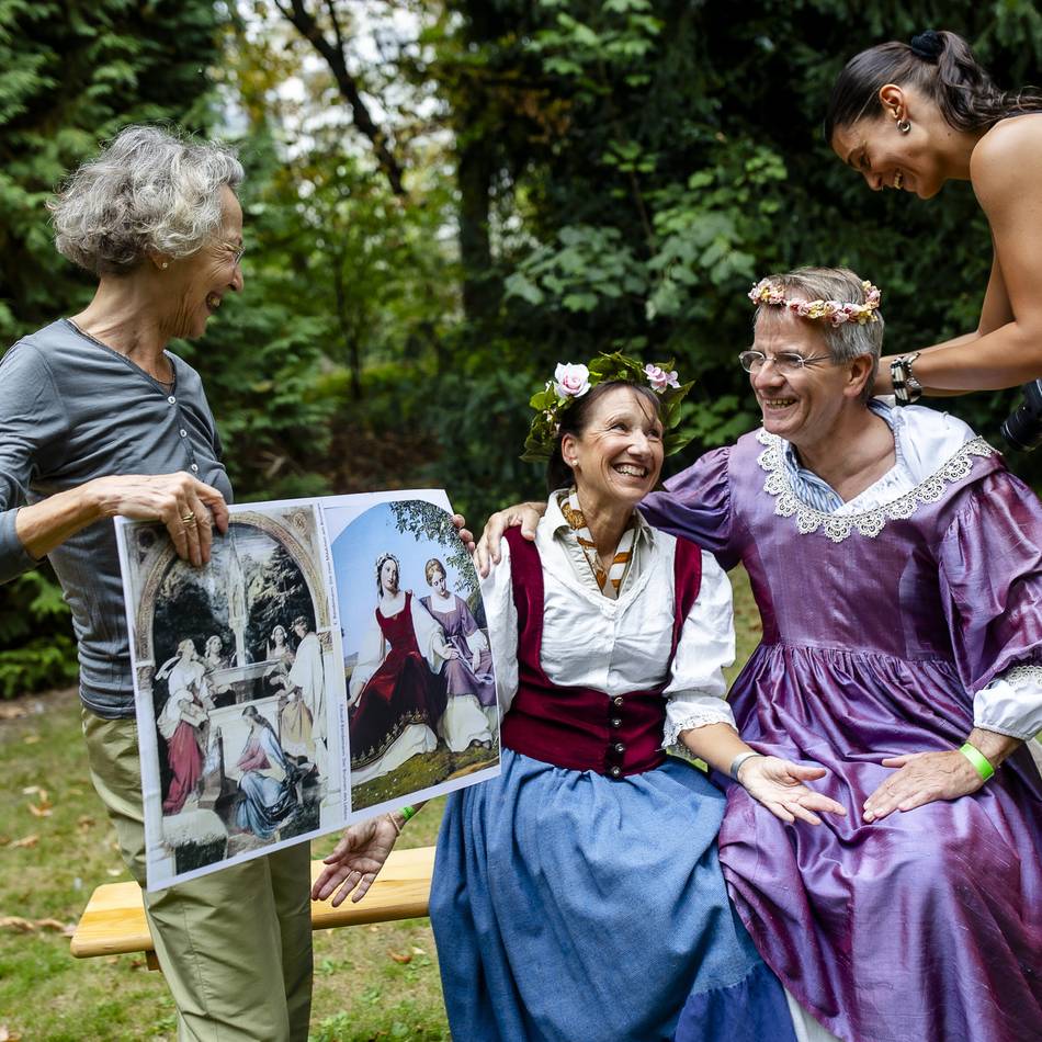 Beim Malkasten-Sommerfest: Düsseldorfer schaffen lebendige Kunstwerke