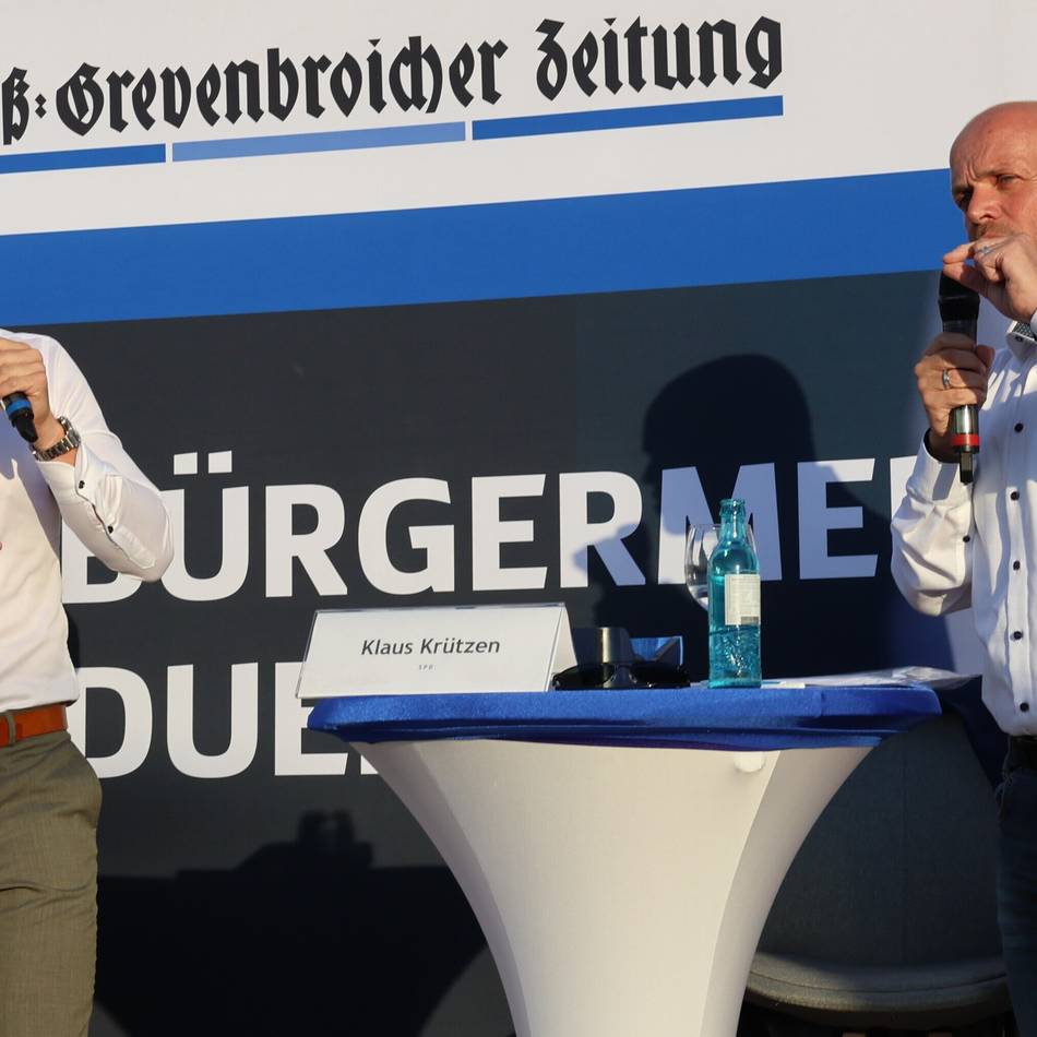 Schlagabtausch in Grevenbroich: Krützen versus Heidemann – so lief das Bürgermeister-Duell
